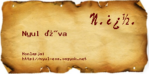 Nyul Éva névjegykártya